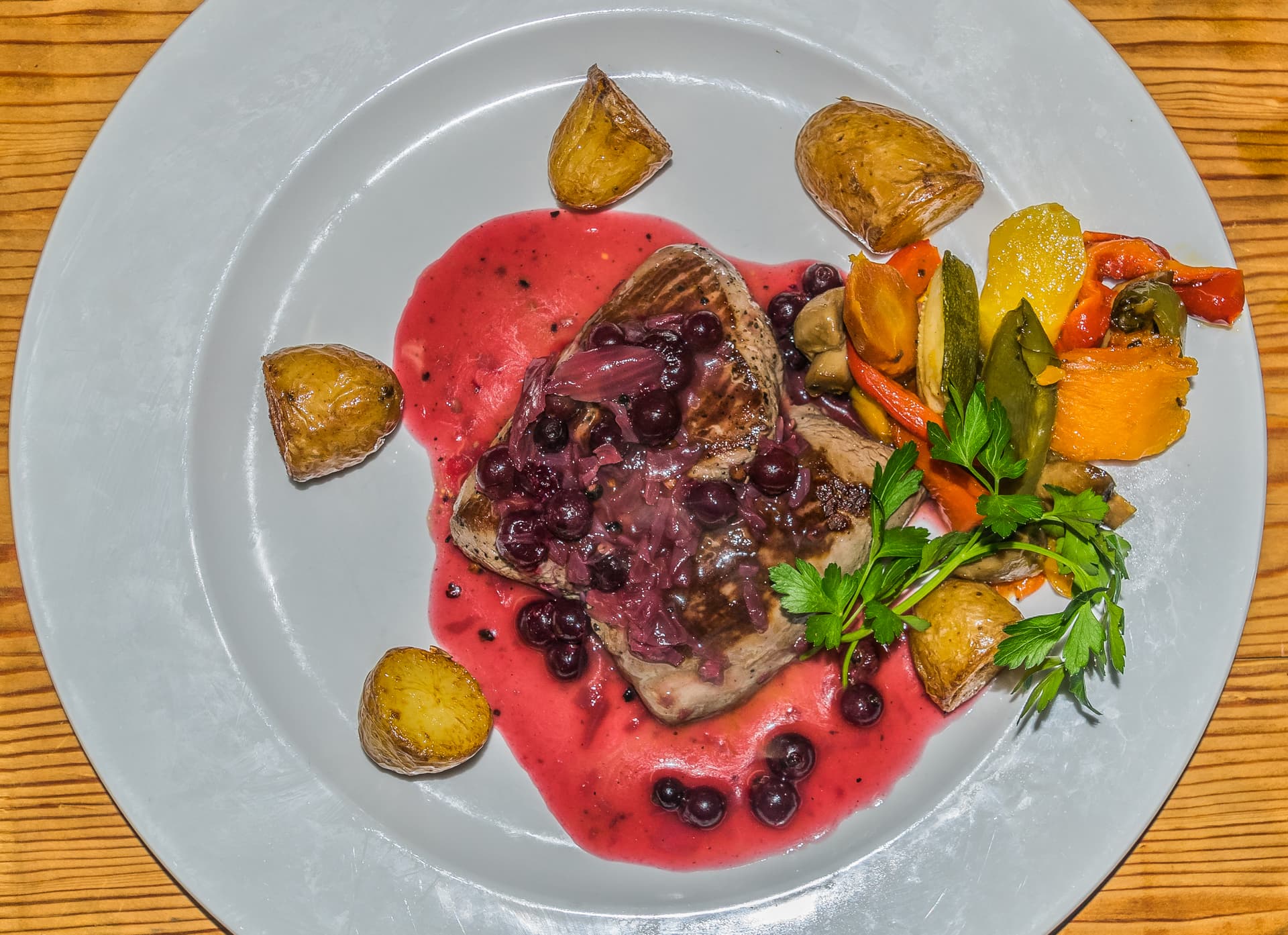 Venison Steak with Jus